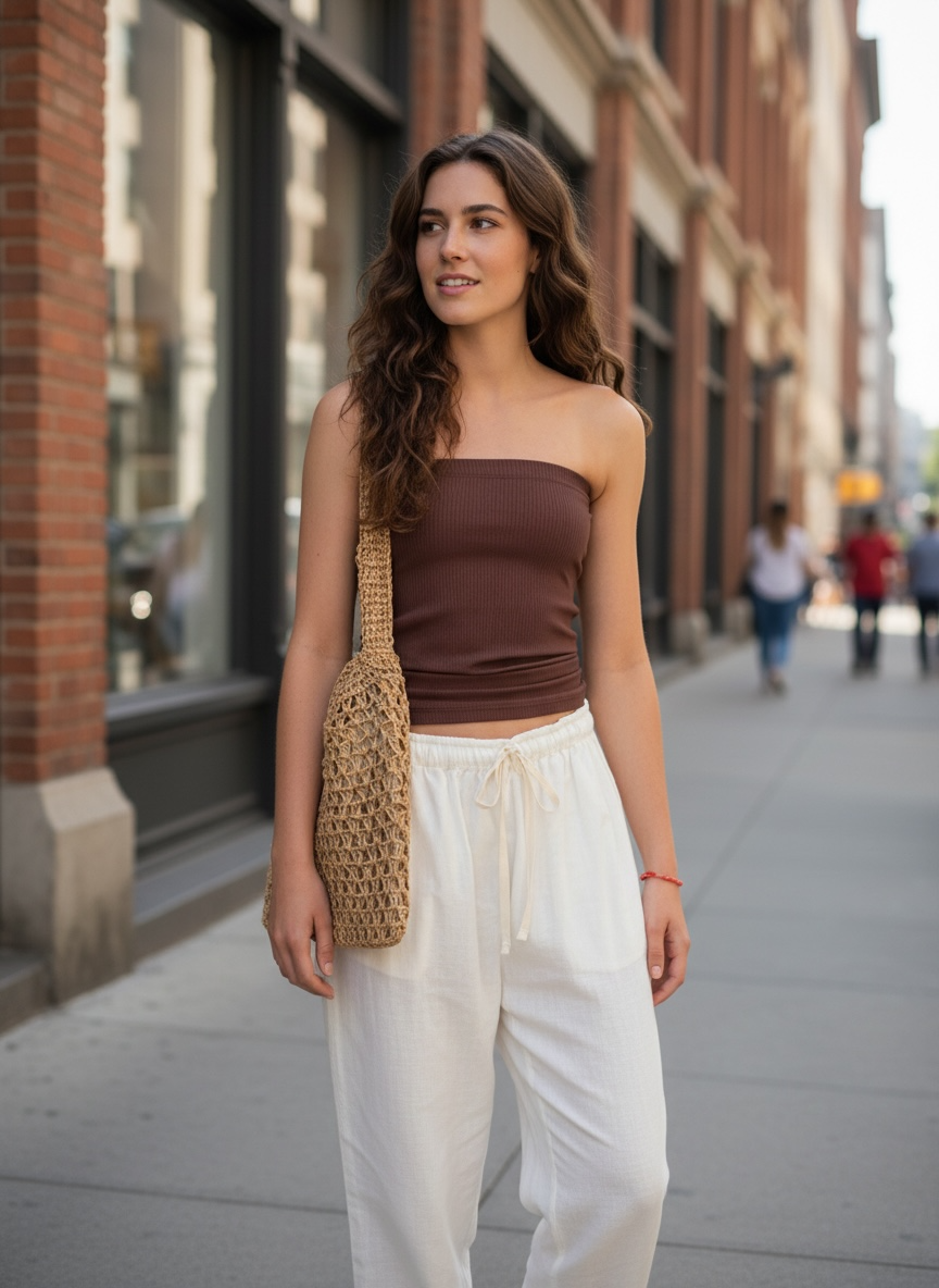 Blusa canelada tomara que caia - Basic Beach