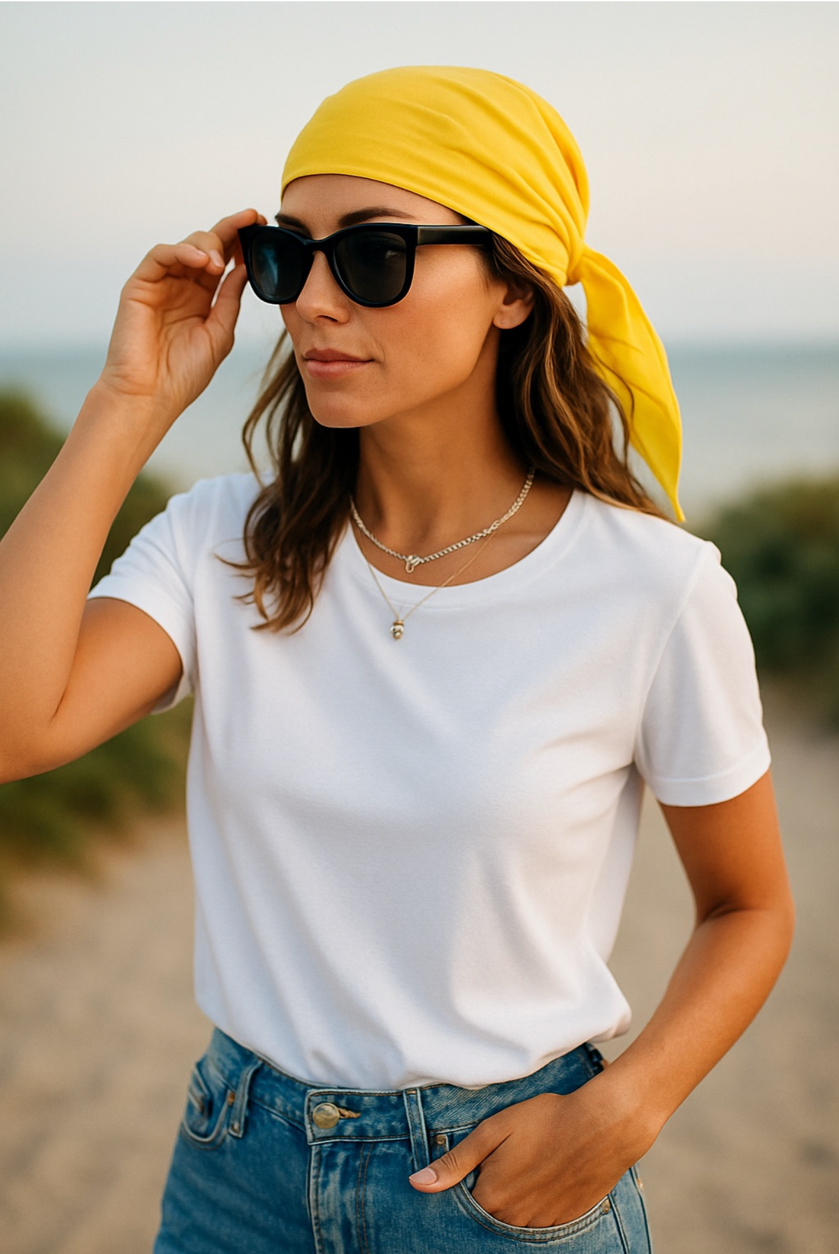 Lenço 70 X 70 viscose - Basic Beach - foto 11