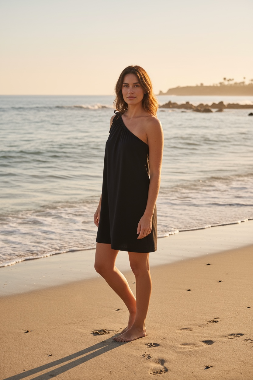 Vestido curto ombro só - Basic Beach - foto 15
