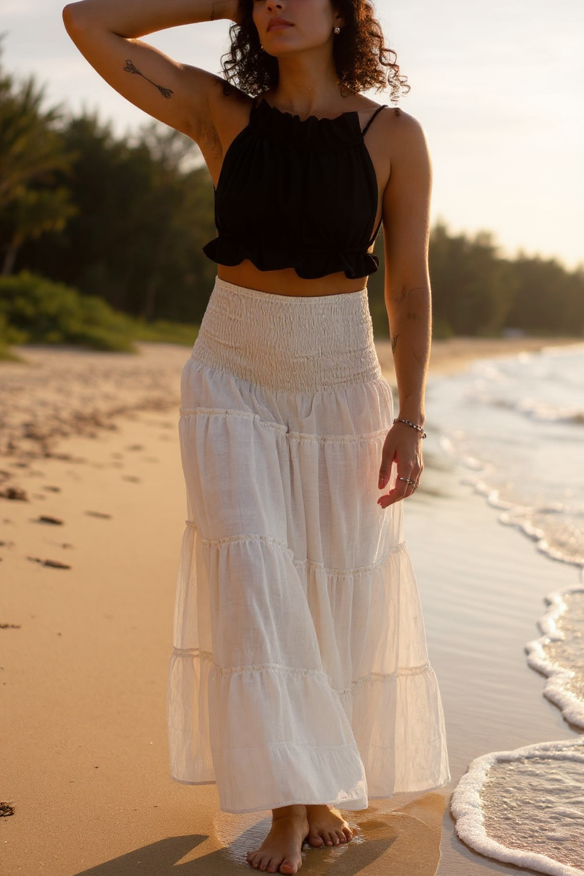 Saia lastex em algodão Tulum - Basic Beach - foto 14