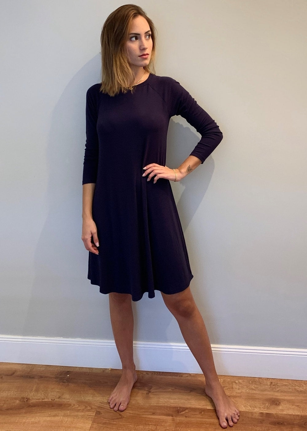 Vestido Canelado manga longa Praslin - Basic Beach