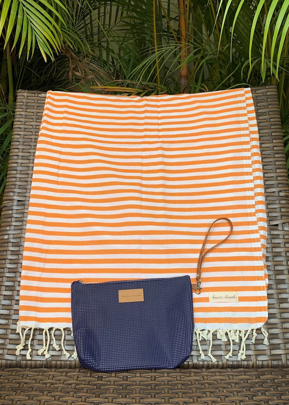 Toalha Turca Premium Listra - Laranja - Basic Beach - foto 4