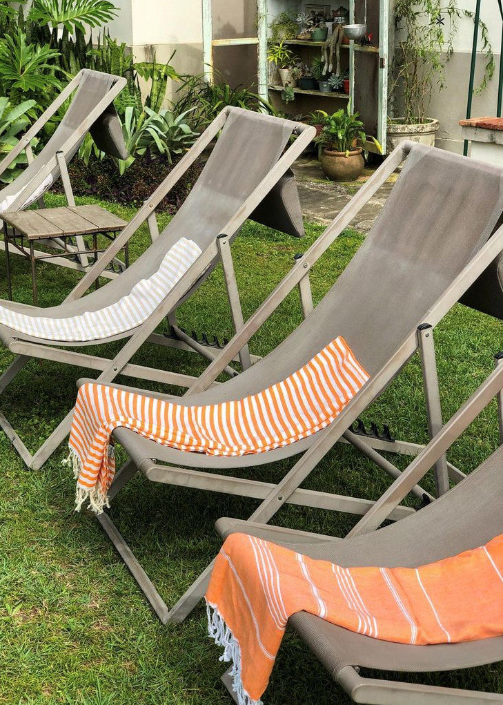 Toalha Turca Premium Listra - Laranja - Basic Beach - foto 5