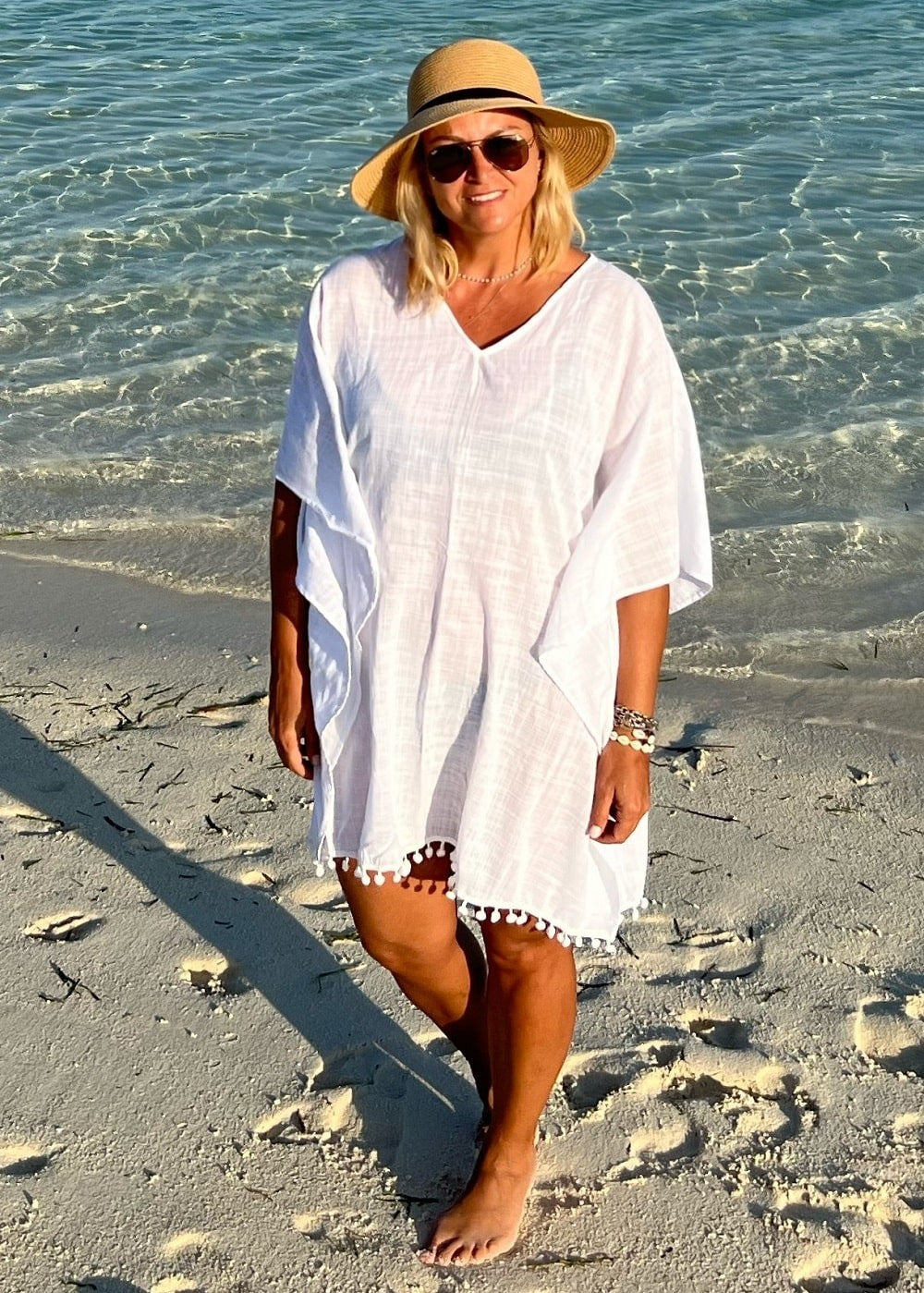 Kaftan com pompons - Saída de Praia Omadhoo - Basic Beach - foto 4
