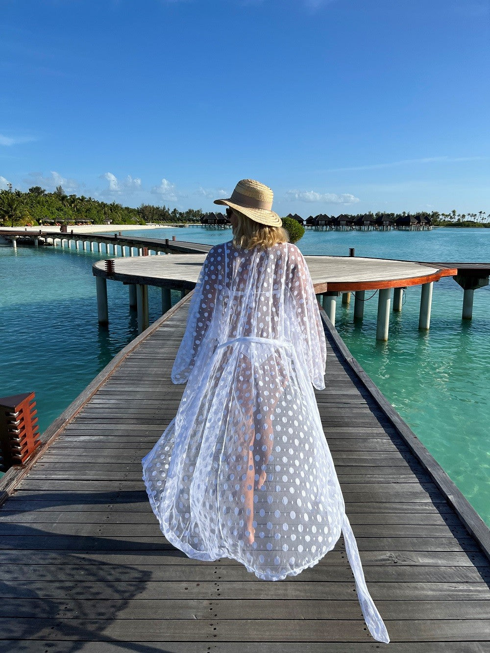 Kimono longo tule - Saída de praia OLHUVELI - Basic Beach - foto 6