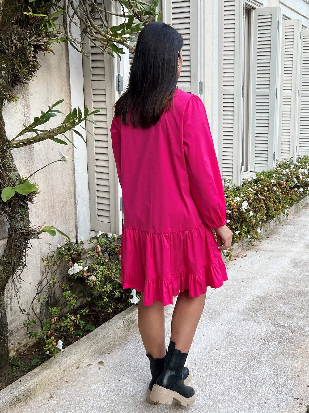 Vestido curto manga longa Bainema - Basic Beach - foto 5