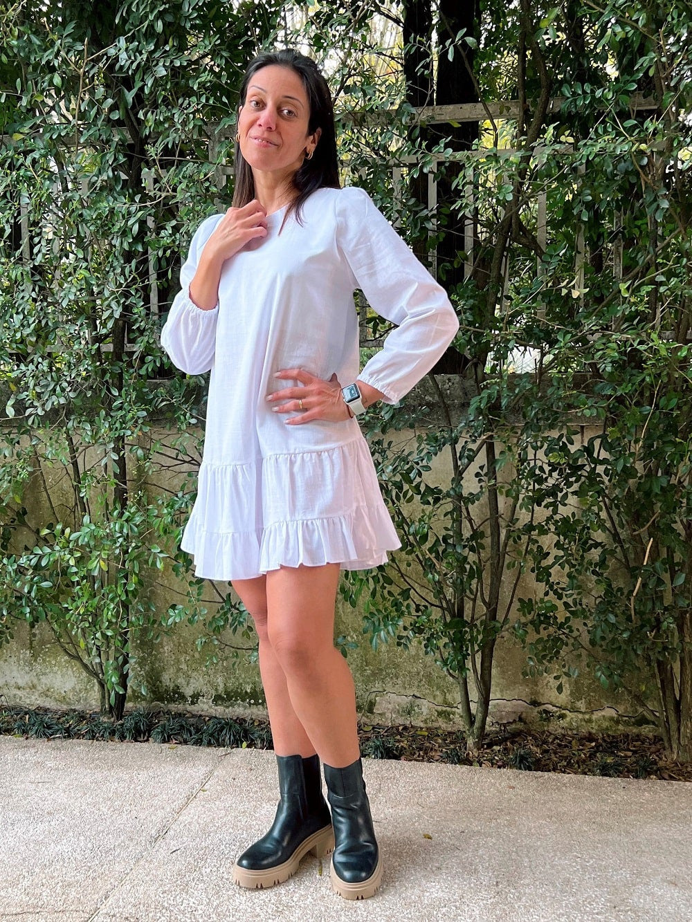 Vestido curto manga longa Bainema - Basic Beach - foto 8