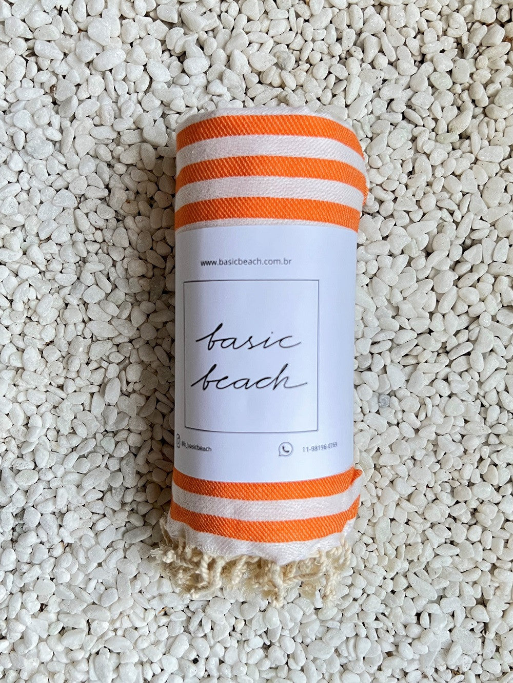 Toalha Turca Premium Listra - Laranja